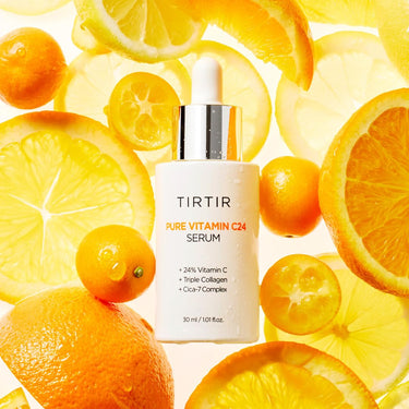 TIRTIR Vitamin C 24% Serum for Face | Dark Spot Corrector for Sensitive Skin | Anti Aging Collagen Serum | Even Tone & Wrinkle Care | Korean Skincare | 1.01 fl oz